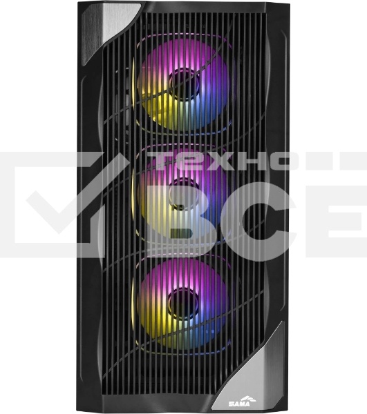 Корпус SAMA V42, Midi-Tower, чёрный, 4 x 120 мм