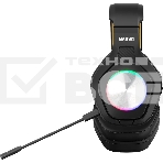 Гарнитура MARVO HG9084W Pulz 80W чёрный, беспроводная + проводная, радиоканал, до 50 ч, подсветка, совместимость с PS5, Xbox, фото4