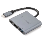 Док-станция Gembird UHB-D2, USB Type-C, USB Type-C PD100W, HDMI, USB Type-C, фото 1