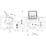 Кресло офисное Бюрократ CH-695N/SL/OR/BLACK спинка сетка, оранжевый TW-38-3, сиденье черный TW-11, крестовина хром, фото4