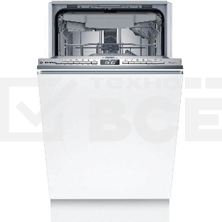 Встраиваемая посудомоечная машина Bosch SPV4EMX10E, серебристый, 44.8 см, 10 компл., 44 дБ, класс C