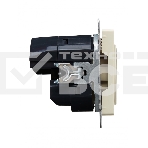 Розетка 1-местная IEK BRITE РЮш11-1-БрКр (BR-R14-16-U22-018-K10) с заземлением, с защитными шторками, 16А, с USB A+C 18 Вт, бежевый, фото3