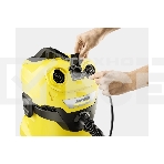 Строительный пылесос Karcher WD 4 P V-20/5/22 желтый, 1000 Вт, уборка сухая/сбор воды/выдув, пылесборник мешок/контейнер, 20 л, фото2