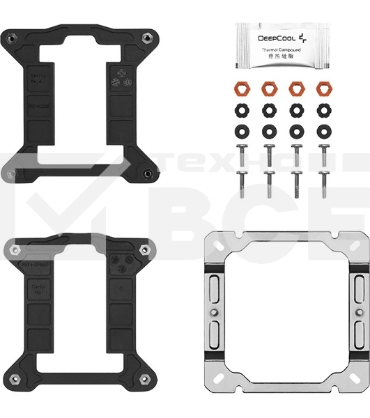 Вентилятор в корпус Deepcool AG400 ARGB GP-G-AG400-ARGB черный 120мм алюминий+медь 2000rpm 31.6db 4-pin 220W 120мм