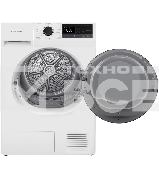 Сушильная машина Maunfeld MFDM168WH03 белый, 8 кг, сушка - тепловой насос, программ - 16, 59.5 x 84.5 x 61 см