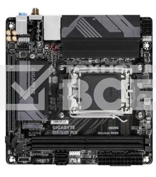 Материнская плата GIGABYTE B650I AX, AM5, AMD B650, 2xDDR5, 2xSATA, 1xM.2, 1xPCIe 4.0 x16, 1xHDMI, 1xDP, 1x2.5Gb LAN, Wi-Fi 6E, Bluetooth 5.3, 1xUSB-C 5Gbps, 1xUSB-A 5Gbps, 3xUSB-A 2.0, 3x3.5 мм, 7.1, ITX