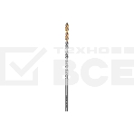 Сверло спиральное по металлу Denzel 4,5 х 126 мм, Р6М5, Golden Tip, удлиненное, фото 1