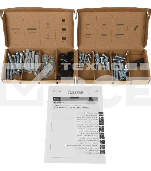 Кронштейн для телевизора Hama 00220843 черный 37'-120' макс.100кг настенный фиксированный