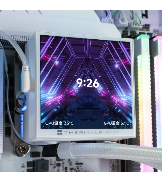 Водяное охлаждение для процессора Thermalright Hyper Vision 360 (360mm, LED, White, ARGB/Fans: 3x120mm, 69CFM, 27dBA, 2150RPM/Pump height 68mm, 6400RPM, Rad thickness 27mm/S: 1700, 1200, 1851, 115X, 2011, 2066, AM5, AM4)