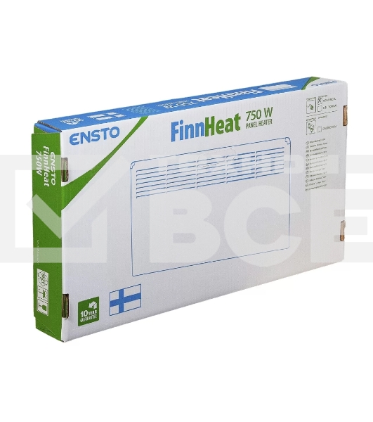 Конвектор ENSTO FinnHeat EPHBM07PR белый, 750 Вт, 12 м2, термостат