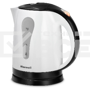 Чайник электрический Maxwell MW-1079 W, 2200Вт, 1.7л, белый/черный