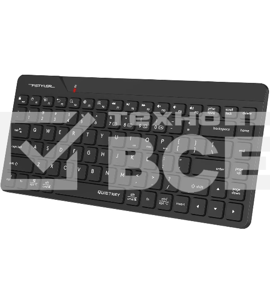Клавиатура беспроводная A4Tech Fstyler FBK22 AS, USB, Bluetooth/Радиоканал, черный