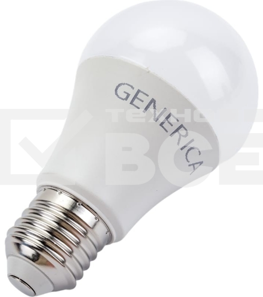 Лампа светодиодная A60 груша 15Вт 230В 4000К E27 GENERICA