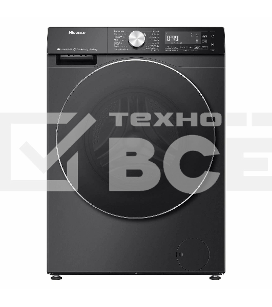 Стирально-сушильная машина Hisense WD5S1045BB черный, загрузка фронтальная 10,5 кг, 1400 об/мин., класс: А
