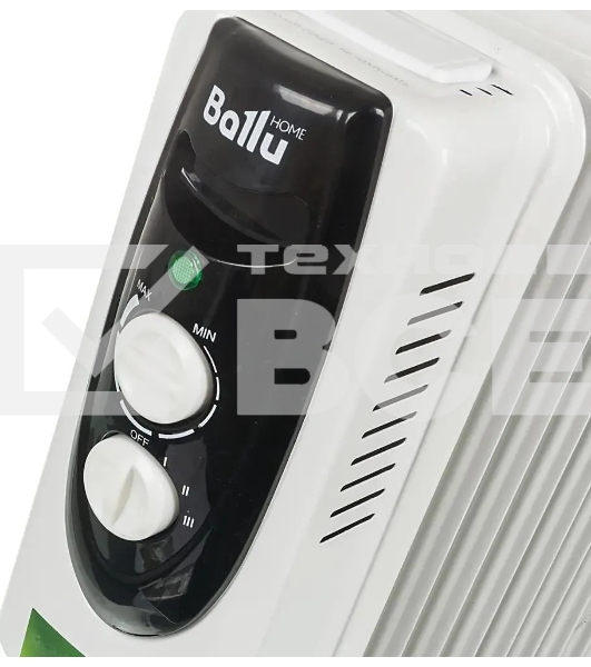 Обогреватель масляный Ballu Classic BOH/CL-09WRN (9 секций), белый, 2000 Вт, 25 м2, термостат