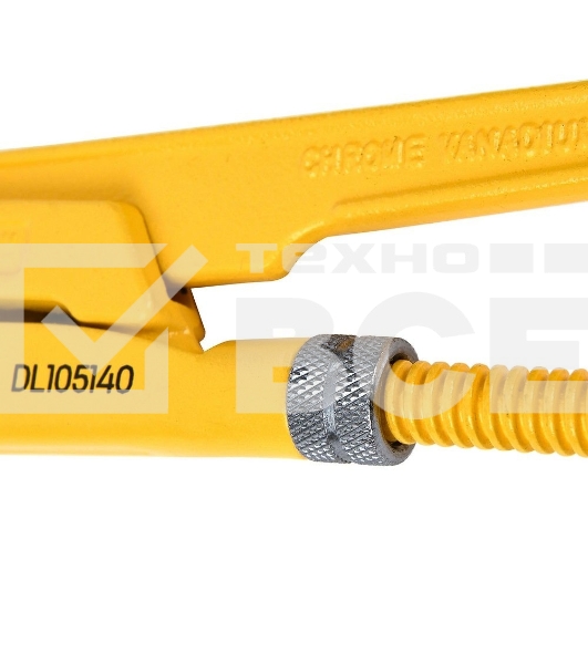 Трубный рычажный ключ №1 с прямыми губками Deli DL105140 315мм, раскрытие губок 0-40мм, сталь Cr-V