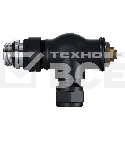 Набор термостатический осевой Royal Thermo Design Pro 15мм М30х1,5 черный