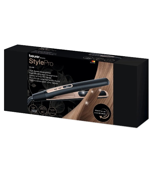 Выпрямитель для волос Beurer HS100 черный/розовый, 20 мм, 220 °C, 11 режимов