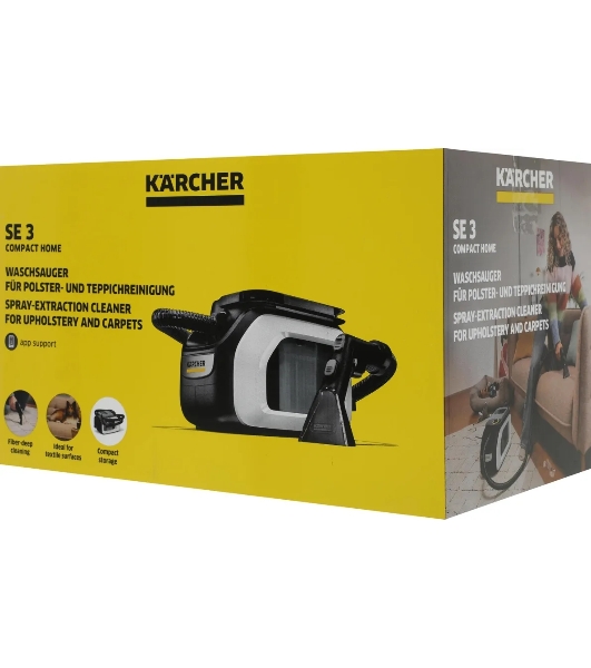 Пылесос моющий Karcher SE 3 черный/белый, 200/500 Вт, уборка сухая/влажная, пылесборник контейнер 2.9 л