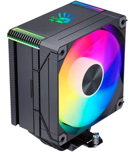 Устройство охлаждения(кулер) Bloody AC-12 ARGB Soc-AM5/AM4/1200/1700/1851 черный 4-pin 14-26dB Al+Cu 230W 582gr Ret (AC-12-ARGB230-BK)