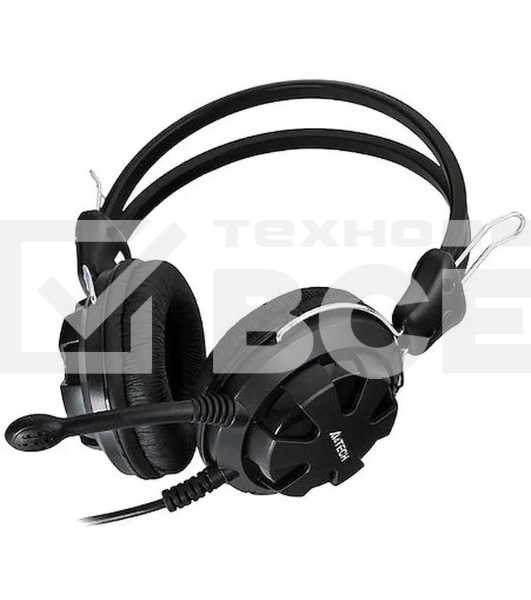 Наушники с микрофоном A4Tech HS-28 черный 1.8м мониторы оголовье (HS-28 (BLACK))