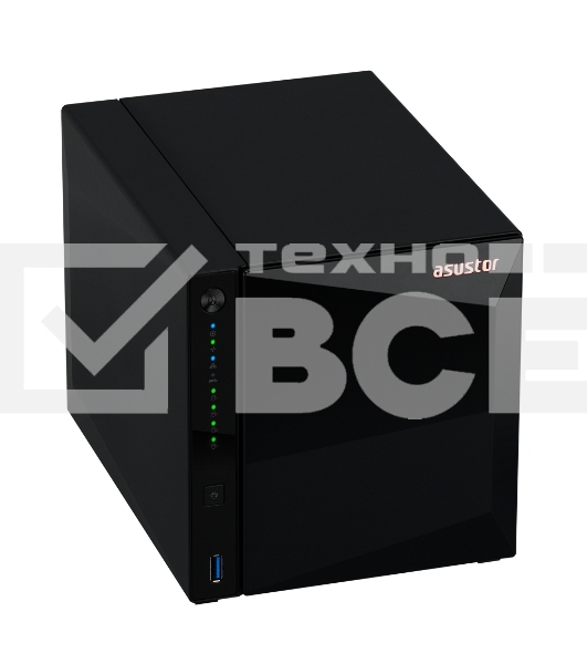 Сетевое хранилище ASUSTOR AS3304T 4-Bay NAS/MPl/Cel 1.4GHz Quad Core/2GBDDR4/noHDD,LFF(HDD,SSD),/1x1GbE(LAN)/3xUSB3.2; 90IX01L0-BW3S00