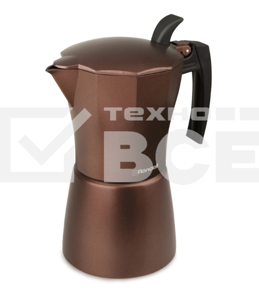 Кофеварка гейзерная Rondell Kortado RDA-399, 0.45л, алюминий, коричневый