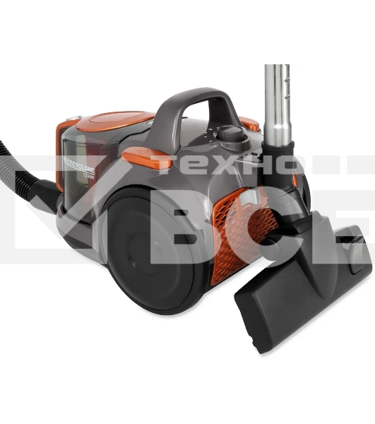 Пылесос Hyundai HYV-C5450 черный/оранжевый, 380/2200 Вт, уборка сухая, пылесборник контейнер 2.5 л