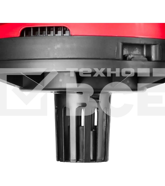 Строительный пылесос Зубр ПУ-15-1200 М1 красный/черный, 1200 Вт, уборка сухая/влажная, пылесборник мешок, 15 л