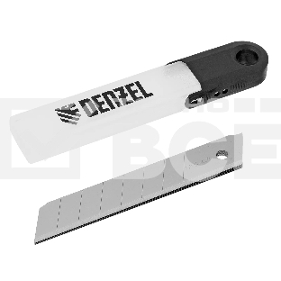 Лезвия Denzel 18 мм, сталь SK5 - 0,6 мм, усиленные, 5 шт.