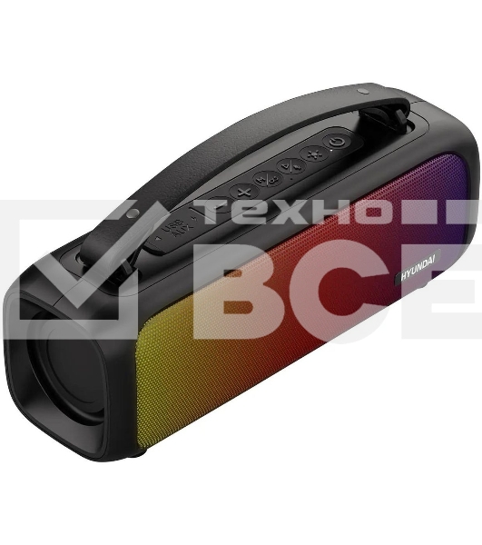 Портативная колонка Hyundai H-PS1020 черный 16W 2.0 BT 10м 1500mAh