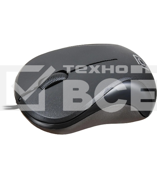Мышь проводная Oklick 115S черный, 1200 dpi, USB, кнопки - 3