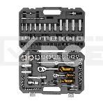 Набор инструментов Denzel 1/2', 1/4', CrV, S2, пластиковый кейс, 94 предмета, фото2