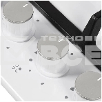 Газовая варочная панель Maunfeld EGHE.64.43CW/G, 4 конфорки, эмалированная сталь, белый, фото2