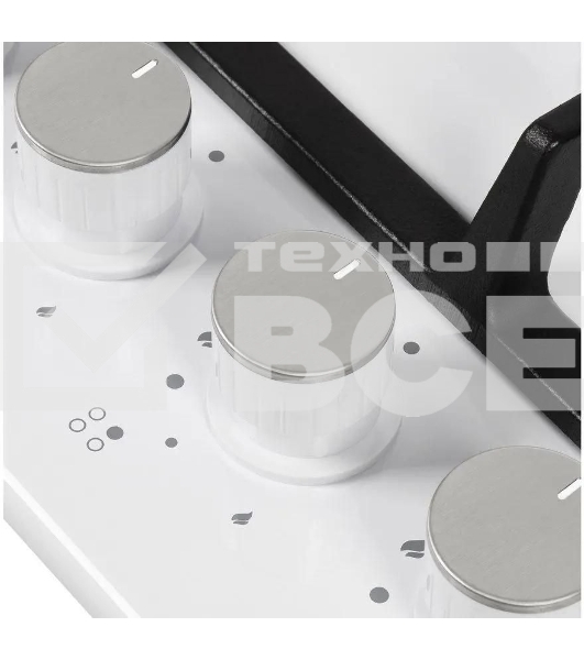 Газовая варочная панель Maunfeld EGHE.64.43CW/G, 4 конфорки, эмалированная сталь, белый