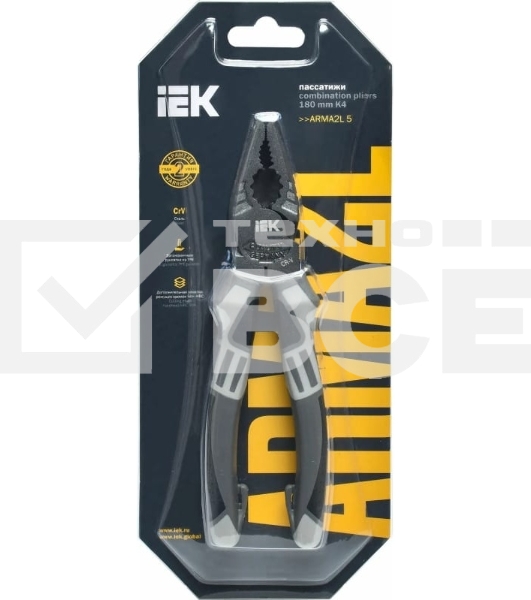 Пассатижи IEK K4 ARMA2L 5 (A2L5-PL10-K4-180) 180 мм