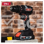 Дрель-шуруповерт Deli DE-CZ20-1D2, Аккумуляторная, 20В, 2 АКБ, Ударная, Сумка, фото15