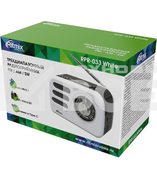 Радиоприемник Ritmix RPR-033 белый