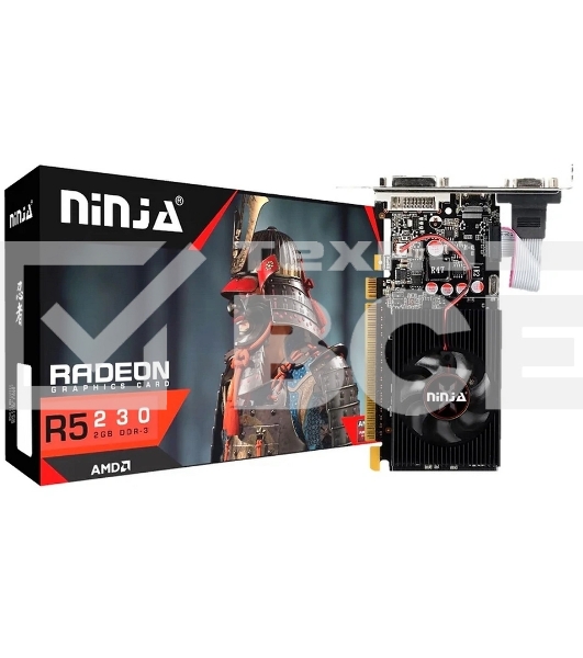Видеокарта Ninja (Sinotex) AMD Radeon R5 230 (160SP) 2GB DDR3 64BIT DVI HDMI CRT