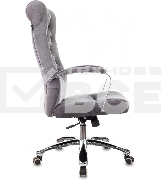 Кресло руководителя Бюрократ T-9928SL Fabric серый Italia 26, крестов. металл хром