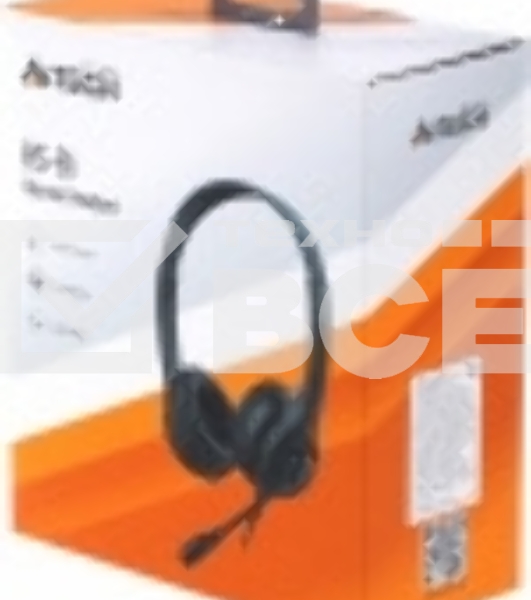 Наушники с микрофоном A4Tech HS-8i черный 1.8м накладные оголовье