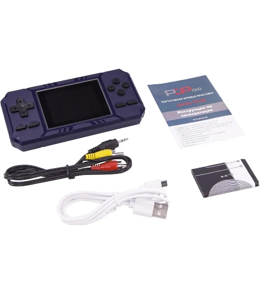 Портативная игровая консоль PGP AIO Junior FC25c синяя (500 игр, 8 Bit, 3.0 ' HD, Micro USB, 850 мAч, microSD, AV)