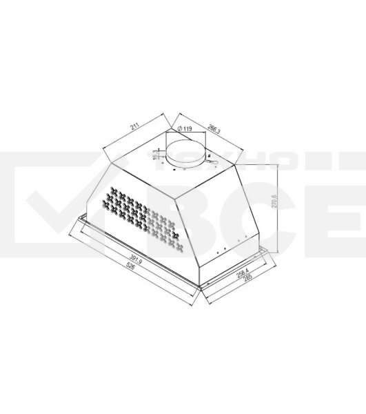 Вытяжка DeLonghi COSETTA 510 NB