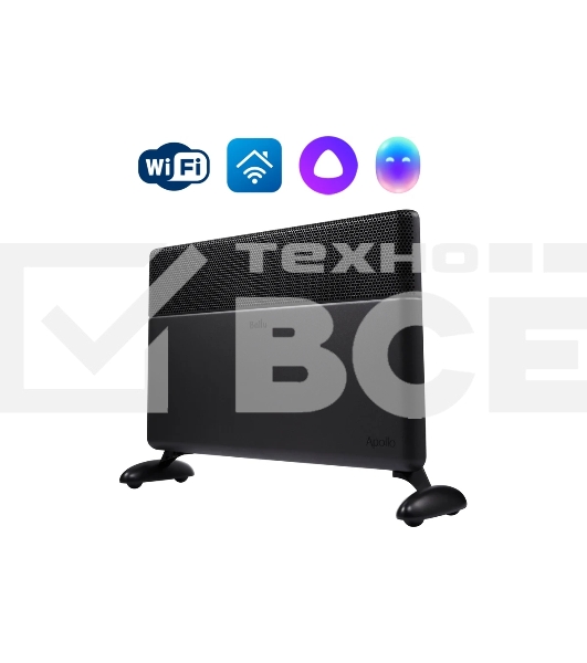 Конвектор Ballu Apollo digital INVERTER Black Infinity BEC/ATI-2003 черный, 2000 Вт, 25 м2, термостат, дисплей, WiFi