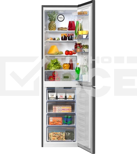 Холодильник Beko B1RCNK332G серый двухкамерный 200/100л морозилка снизу, No Frost