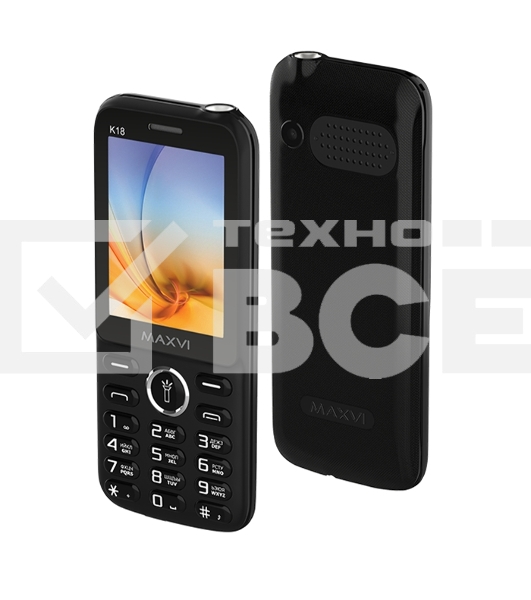 Мобильный телефон Maxvi K18 черный
