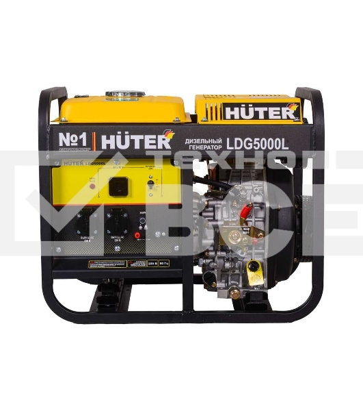 Электрогенератор дизельный Huter LDG 5000L, 3.3 кВт, 82 дБ, 68.7 кг