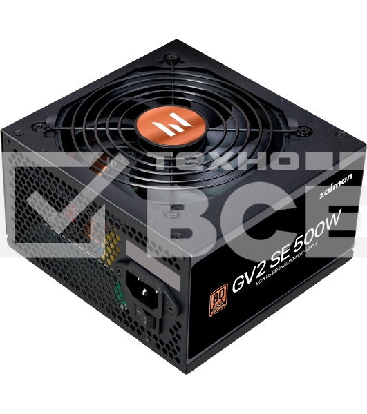 Блок питания Zalman ZM500-GV2SE, 500Вт, 80 PLUS Bronze, 120мм, черный