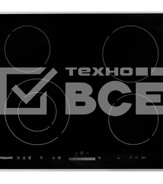 Электрическая варочная панель Hotpoint HR 6T2 X S, независимая, черный