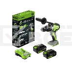 Дрель-шуруповерт аккумуляторная Greenworks GD24DD140 24V, 70/140Нм,Anti-kickback,2х4Ач,ЗУ,кор 3707607CUD, фото26
